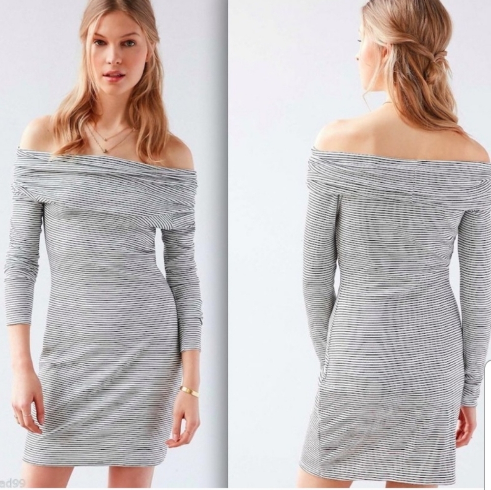 UO Silence Noise Striped Cozette Dress  Small